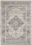nourison vintage kashan vka07 ivory blue rug