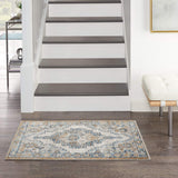 nourison quarry qua09 grey light blue rug