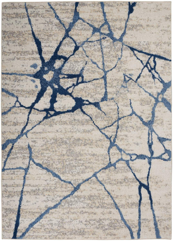 nourison river flow rfv05 ivory blue rug