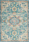 nourison passion psn25 ivory light blue rug