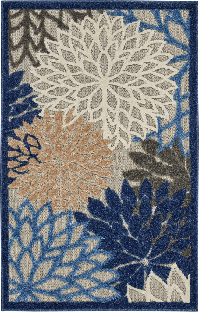 nourison aloha alh05 blue multicolor rug