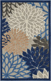 nourison aloha alh05 blue multicolor rug
