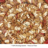 homespice decor jute braided gingerbread brown rug