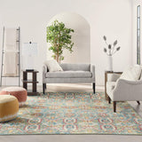 nourison allur alr05 turquoise multicolor rug