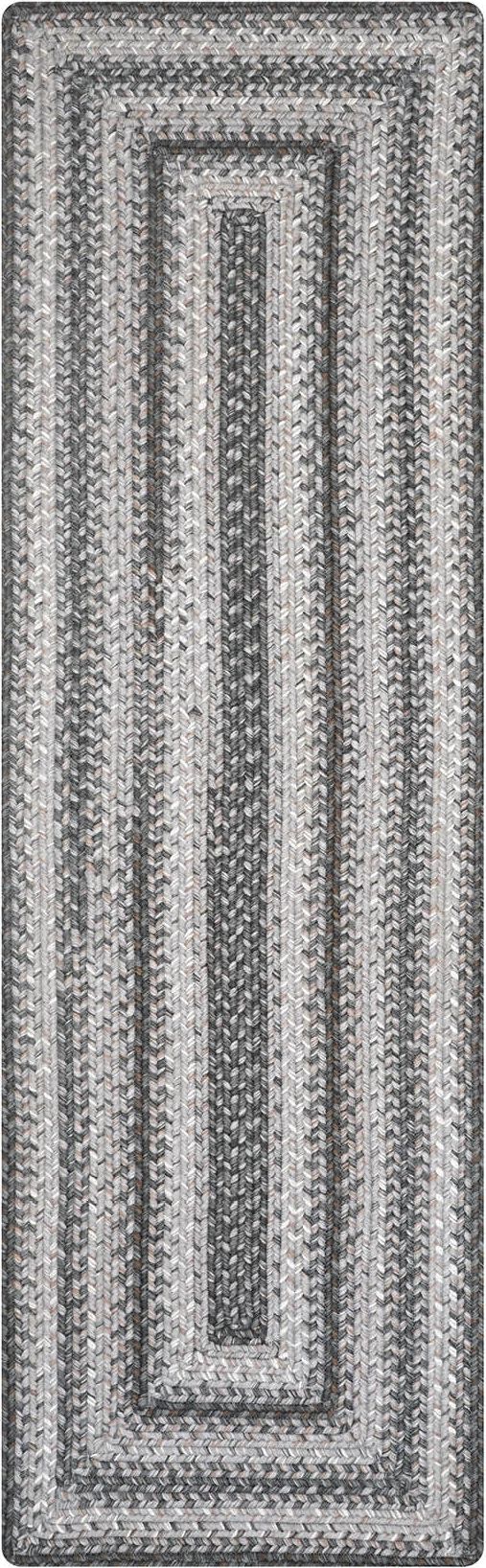 homespice decor ultra durable braided graphite grey rug