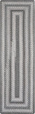 homespice decor ultra durable braided graphite grey rug