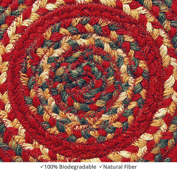 homespice decor jute braided cider barn red rug