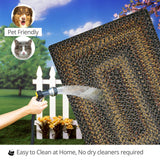 homespice decor ultra durable braided forest black rug