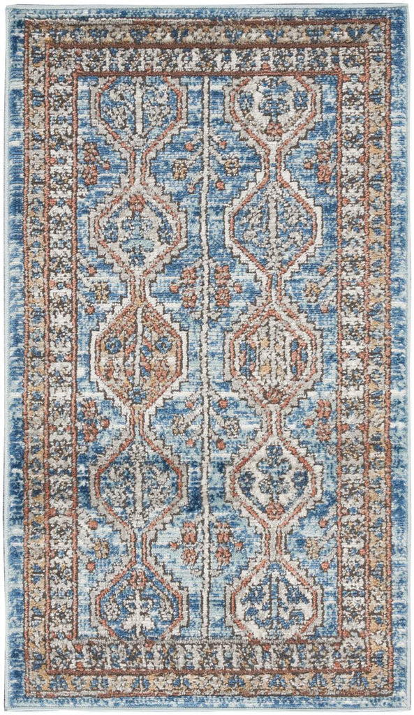 nourison quarry qua15 blue multi rug