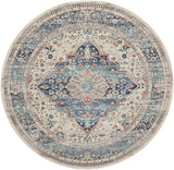 nourison vintage kashan vka07 ivory blue rug