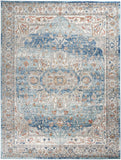 nourison quarry qua11 ivory blue rug