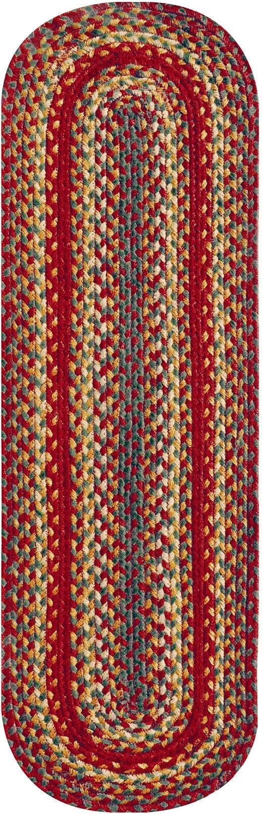 homespice decor jute braided cider barn red rug
