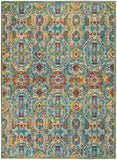 nourison allur alr05 turquoise multicolor rug