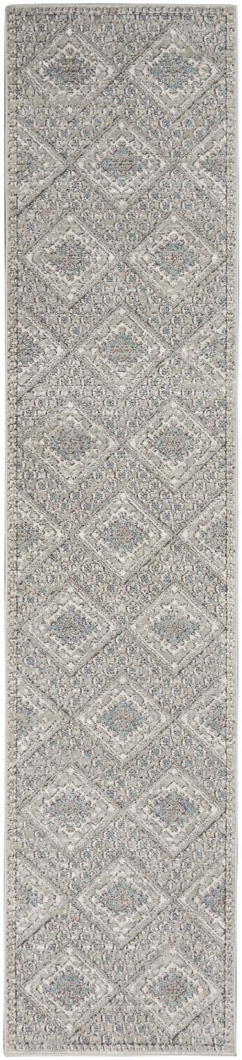 nourison quarry qua16 grey ivory blue rug