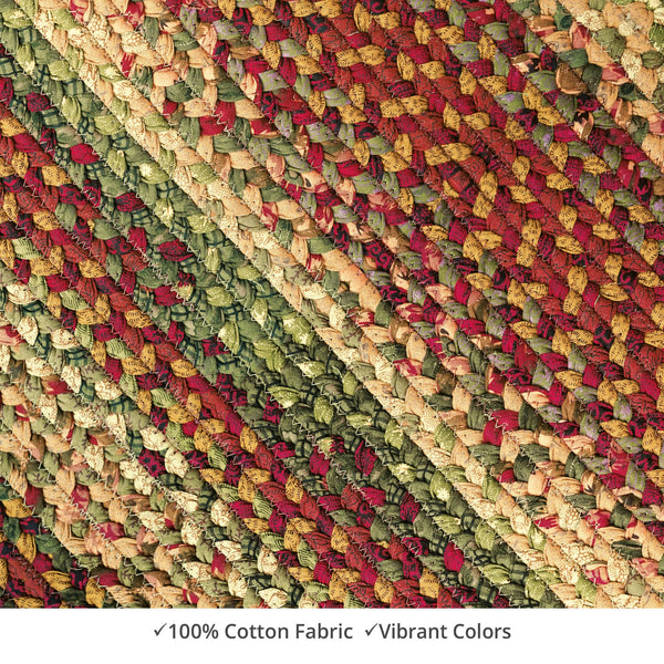 homespice decor cotton braided neverland red rug