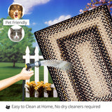 homespice decor ultra durable braided mist black rug