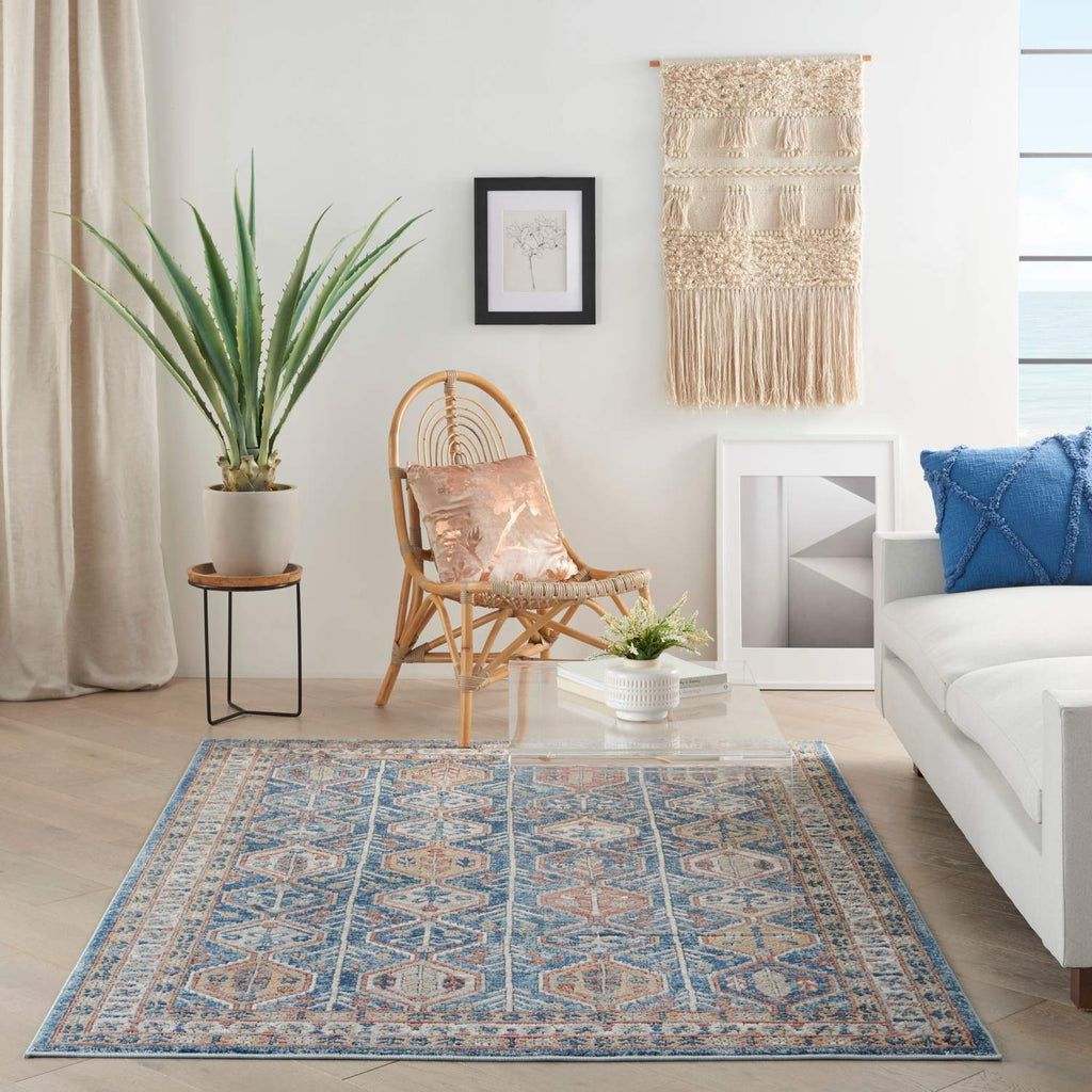 nourison quarry qua15 blue multi rug