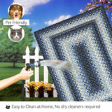 homespice decor ultra durable braided juniper blue rug