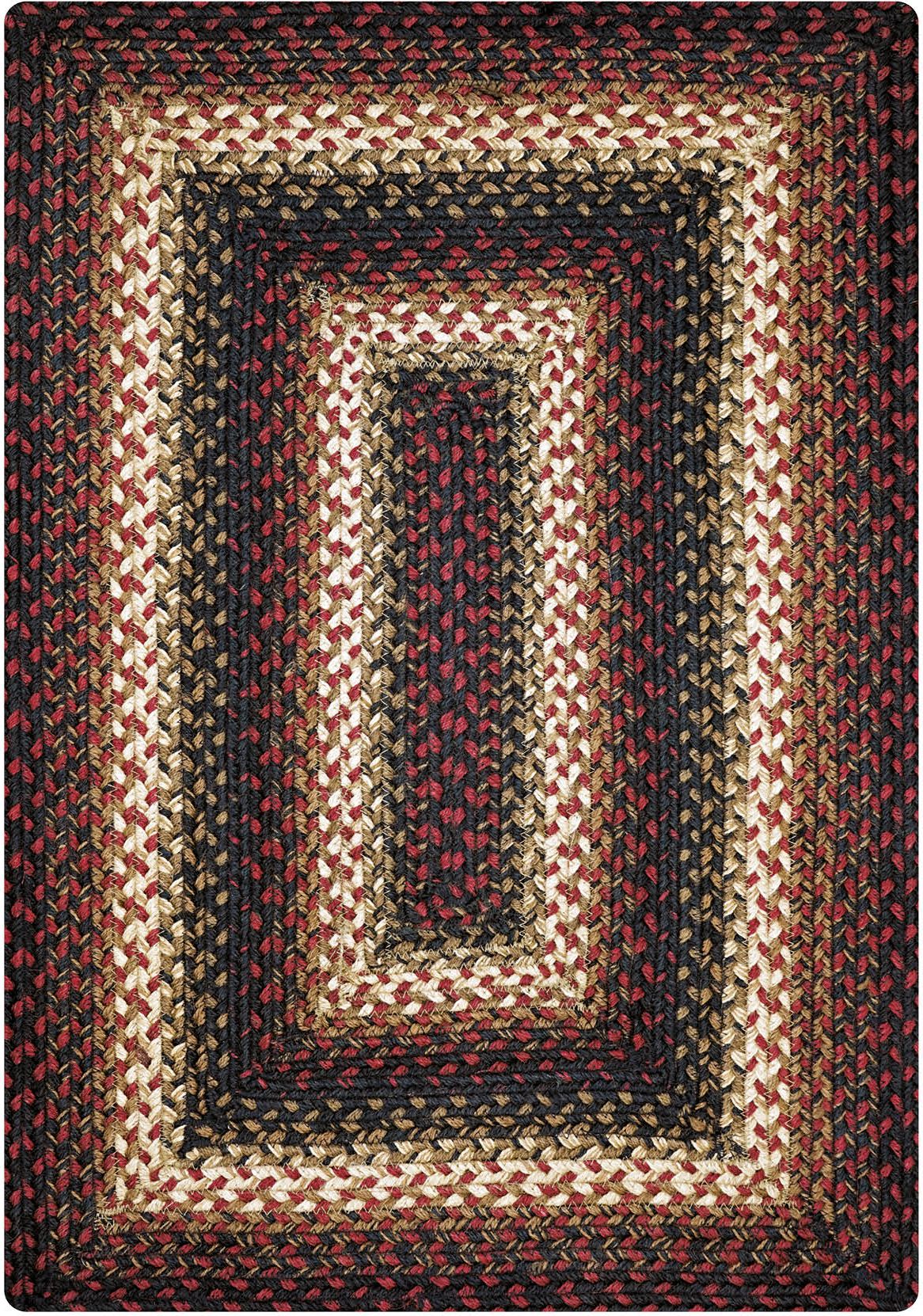 homespice decor jute braided prescott black rug