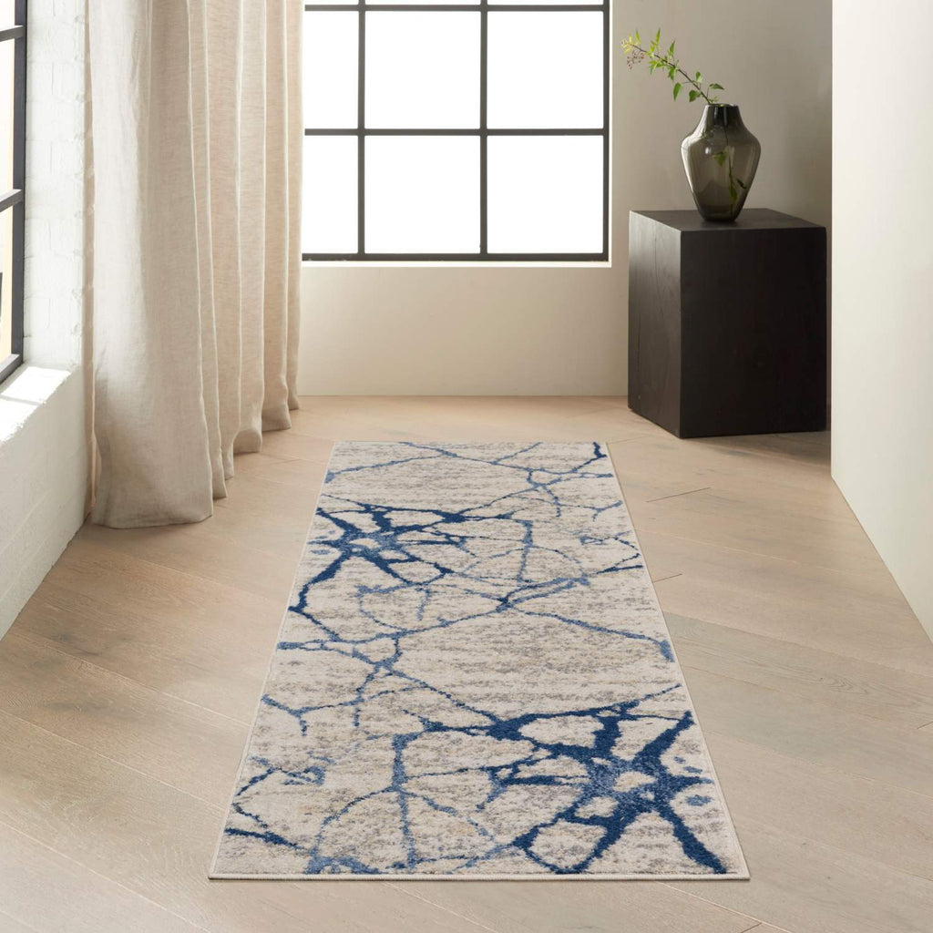nourison river flow rfv05 ivory blue rug