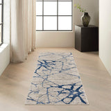 nourison river flow rfv05 ivory blue rug