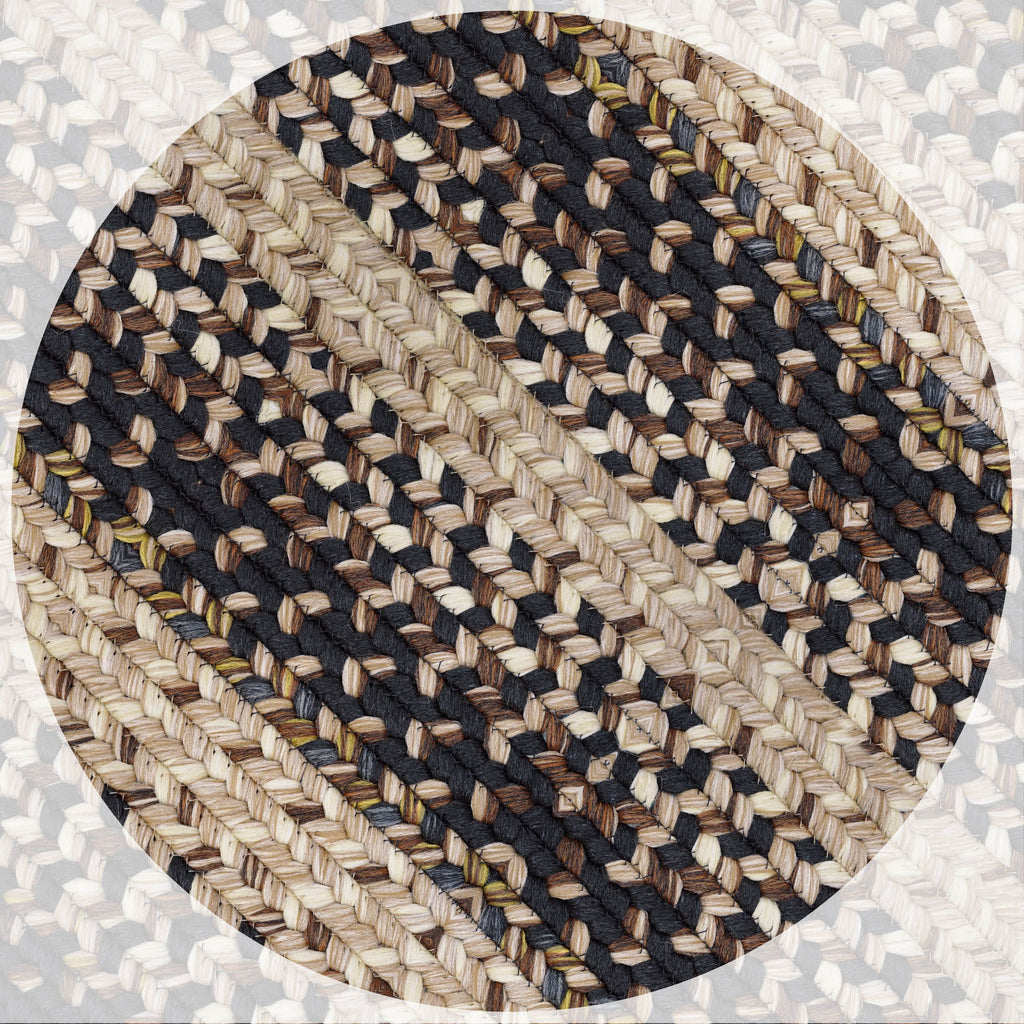 homespice decor ultra durable braided mist black rug