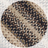 homespice decor ultra durable braided mist black rug