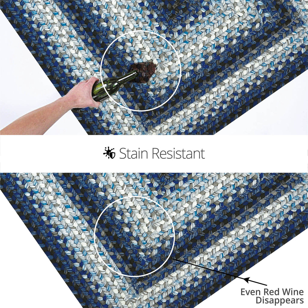homespice decor ultra durable braided juniper blue rug