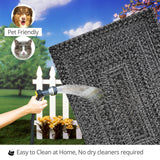 homespice decor ultra durable braided black rug