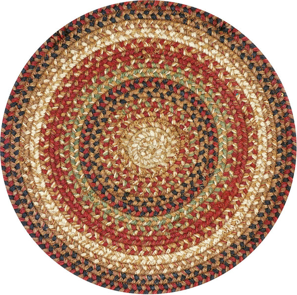 homespice decor jute braided gingerbread brown rug
