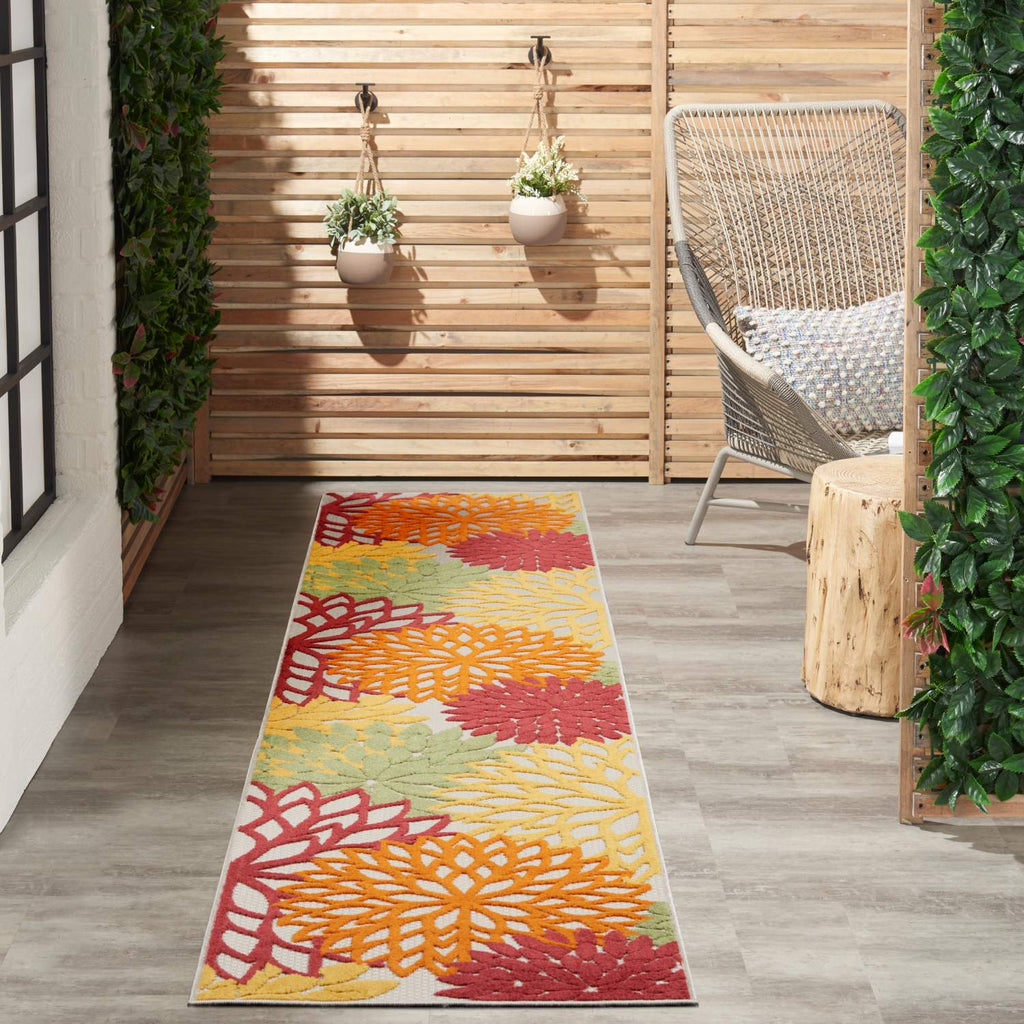nourison aloha alh05 red multi colored rug