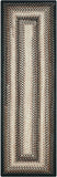 homespice decor ultra durable braided mist black rug