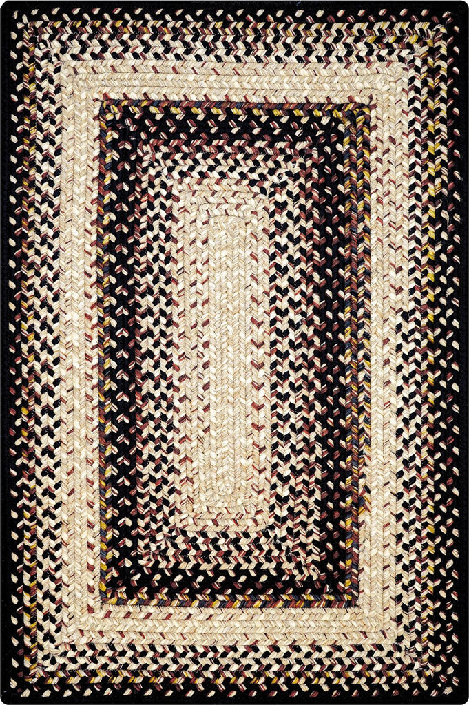 homespice decor ultra durable braided mist black rug