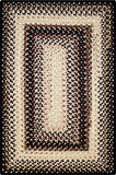 homespice decor ultra durable braided mist black rug