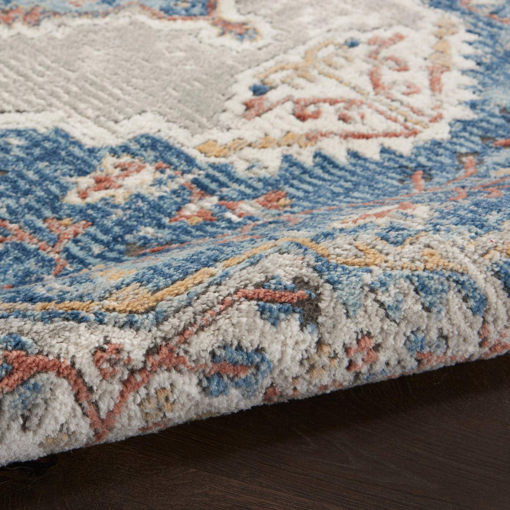 nourison quarry qua12 blue grey rug