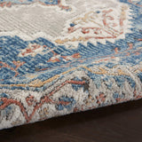 nourison quarry qua12 blue grey rug