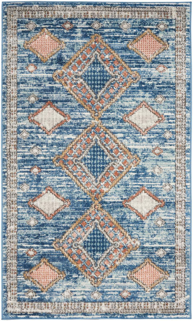 nourison quarry qua14 blue rug
