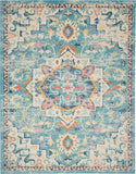 nourison passion psn25 ivory light blue rug