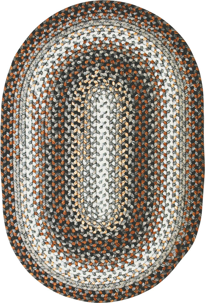 homespice decor ultra durable braided midnight moon grey rug