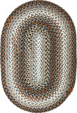 homespice decor ultra durable braided midnight moon grey rug