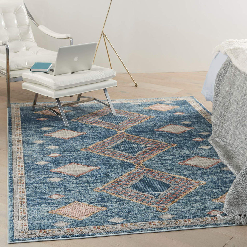 nourison quarry qua14 blue rug