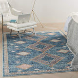 nourison quarry qua14 blue rug