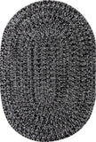 homespice decor ultra durable braided black rug