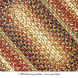 homespice decor jute braided gingerbread brown rug