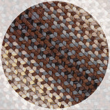 homespice decor ultra durable braided driftwood chocolate rug
