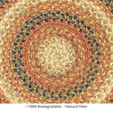 homespice decor jute braided russett beige rug