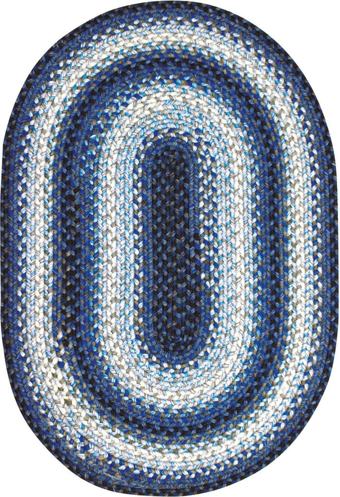 homespice decor ultra durable braided juniper blue rug