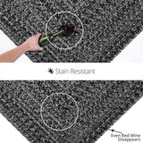 homespice decor ultra durable braided black rug
