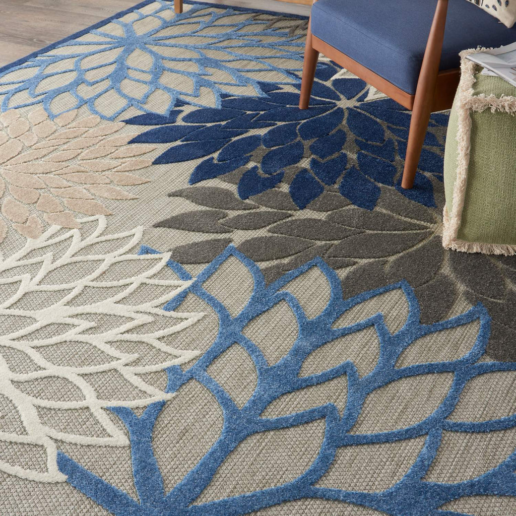 nourison aloha alh05 blue multicolor rug