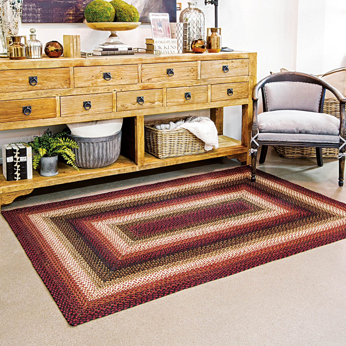 homespice decor jute braided prescott black rug
